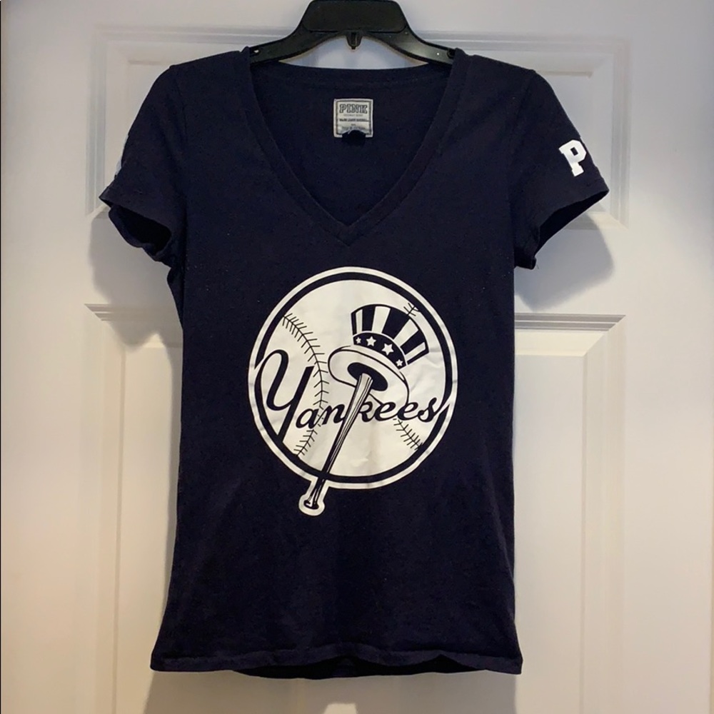 PINK NY Yankee VNeck T-Shirt